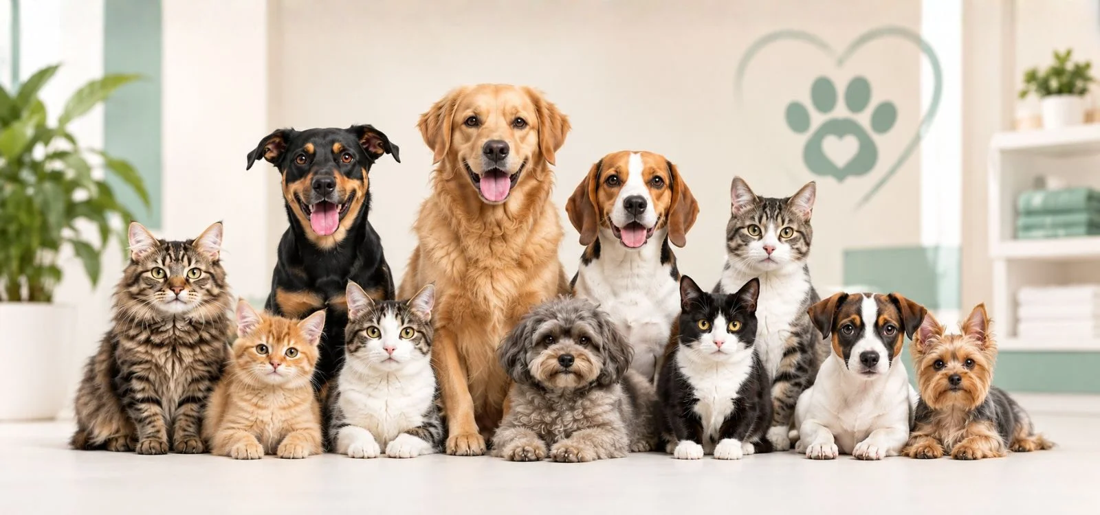 Clinical team providing emergency veterinary care